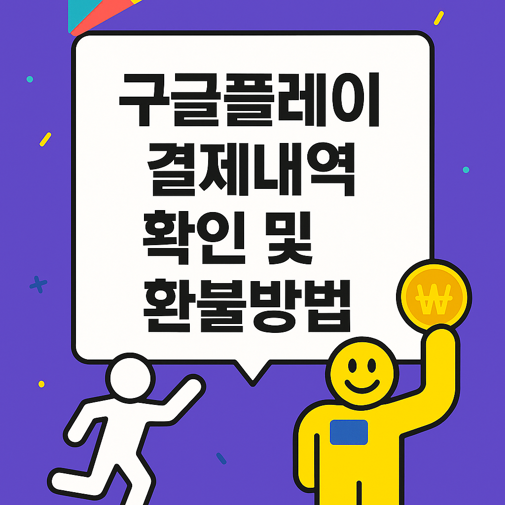 구글플레이 결제내역 확인과 환불 신청 절차 안내 이미지